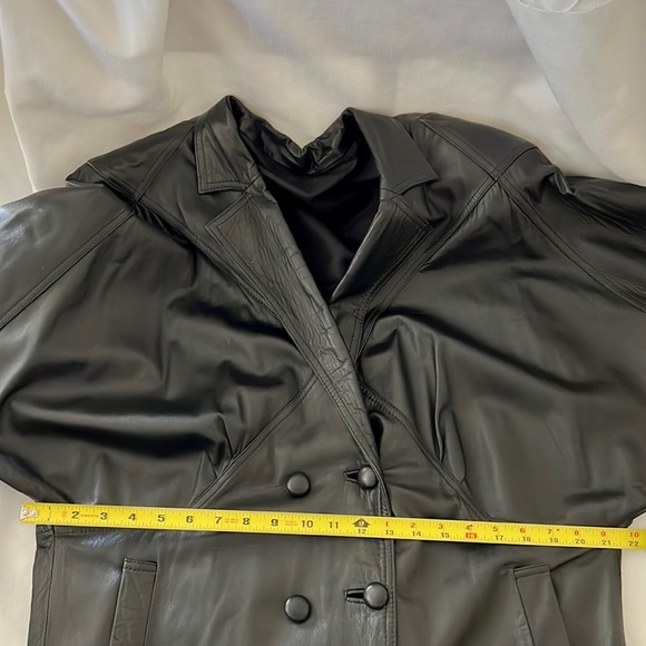 Vintage~Leather Coat~Full Length / 80’s~90’s - Picture 7 of 16